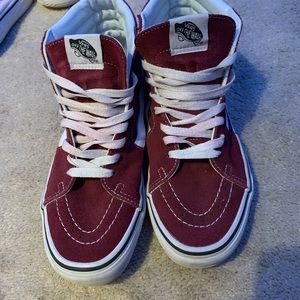 Maroon Vans Sk8 His
